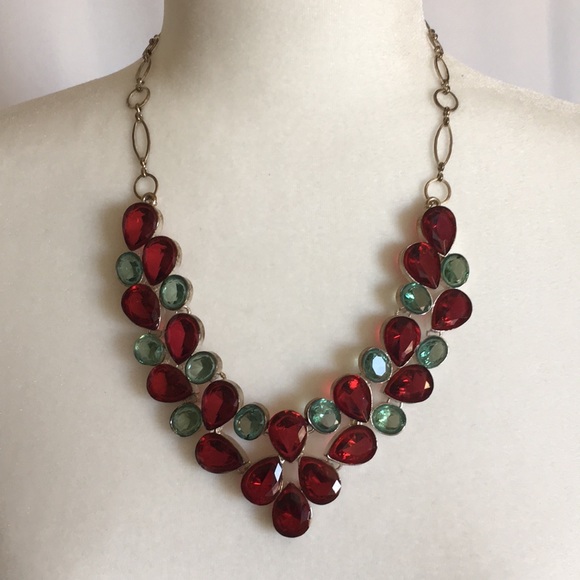 New Jewelry - RED/BLUE BREASTPLATE NECKLACE